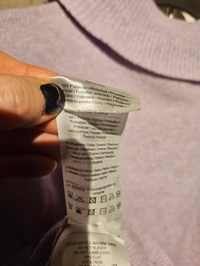 Pull chaud à col couleur Lila Vero Moda taille S - photo numéro 9