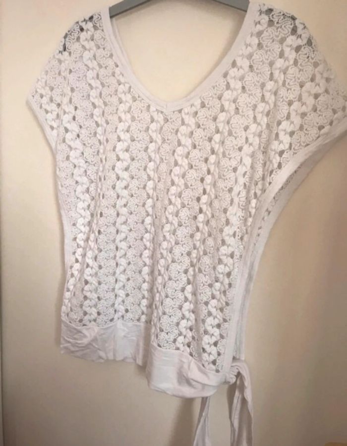 Top macramé blanc - photo numéro 2