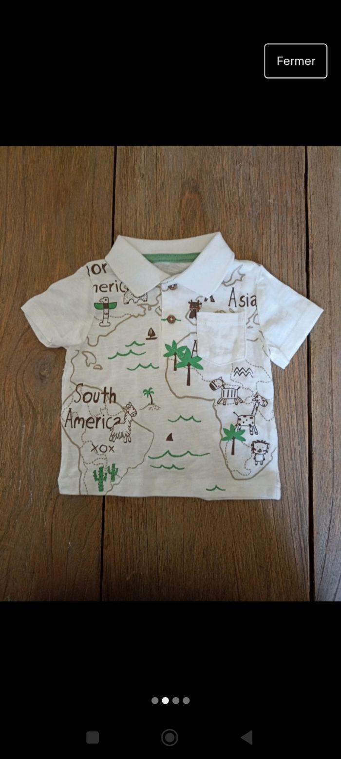 Lot de 3 polos manches courtes 3 mois - photo numéro 2