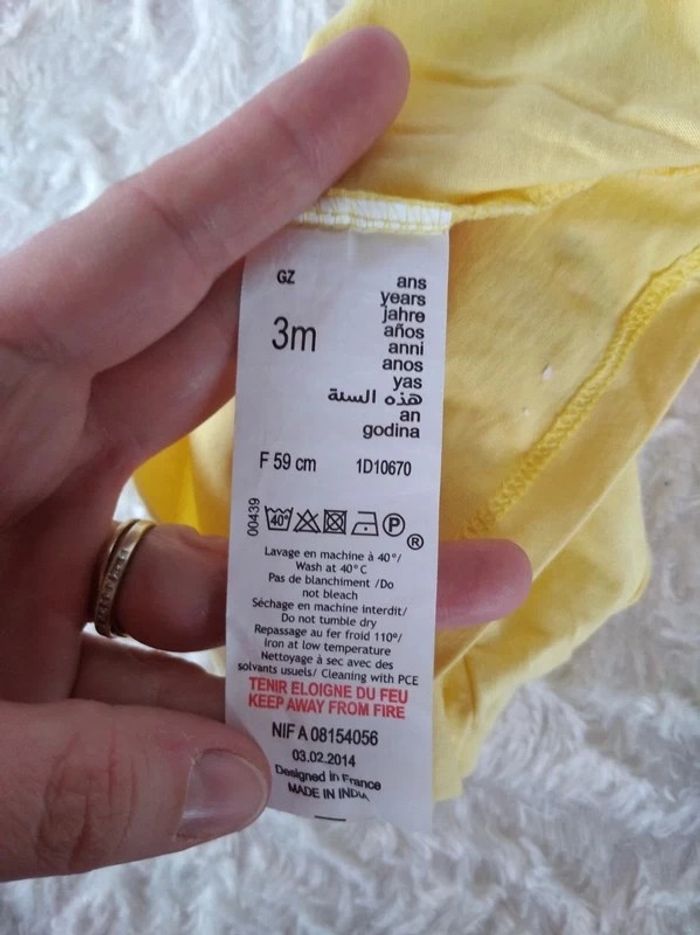 Tee shirt chemise manches courtes Fille 3 mois Hello Kitty 100% coton - photo numéro 8