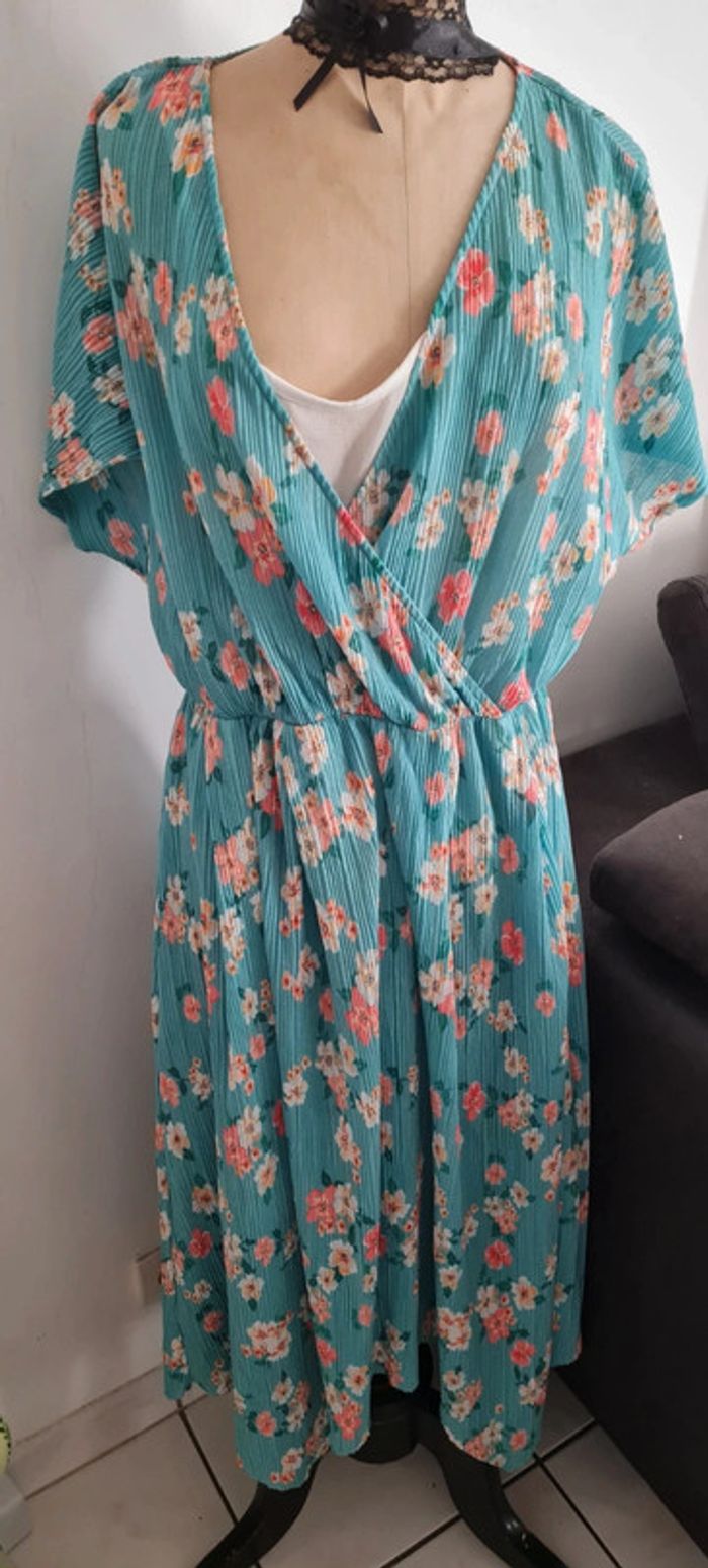 Robe longue vestido abito fleurie 38/40 vintage