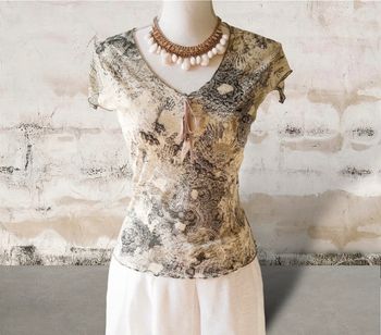 Blouse légère kaki imprimée Cache Cache taille 3