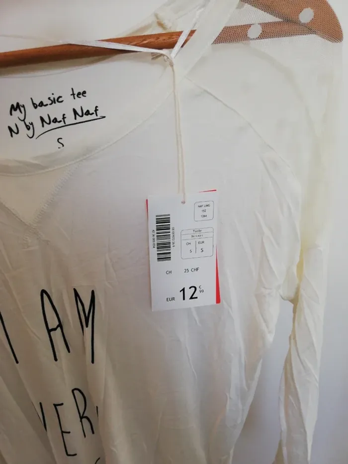 Tshirt leger Nafnaf taille S NEUF - photo numéro 3