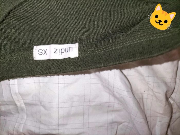 Pull vert ligne blanche XS undiz - photo numéro 3