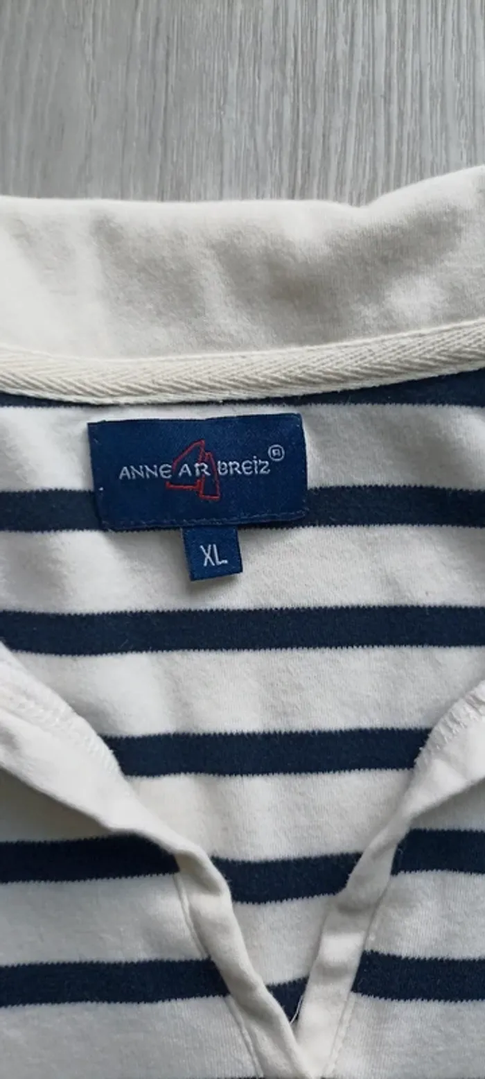 Marinière taille xl à col - photo numéro 2