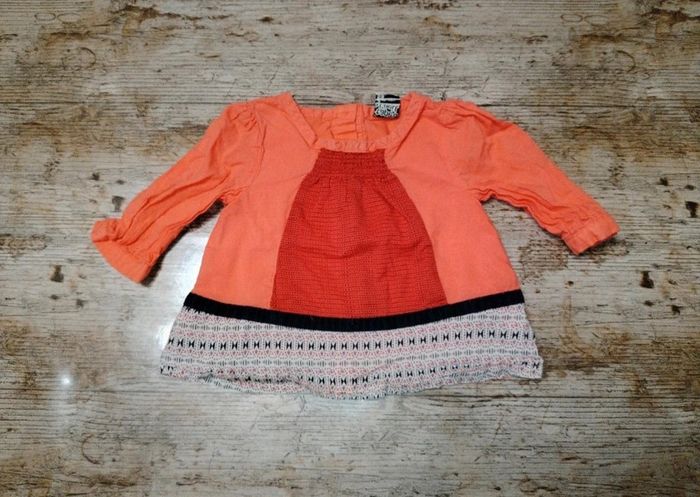 Jolie chemise blouse manches longues fille 3 mois TAO