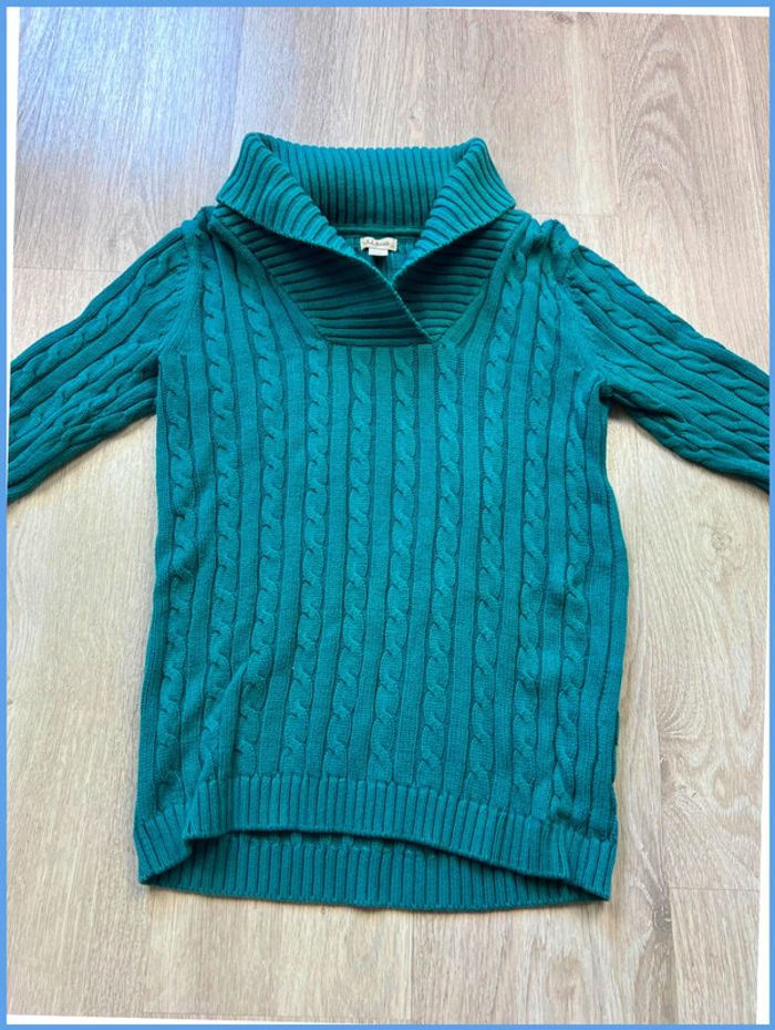 Pull col roulé Femme avec Torsade L.L. Bean Turquoise Taille XS - photo numéro 8