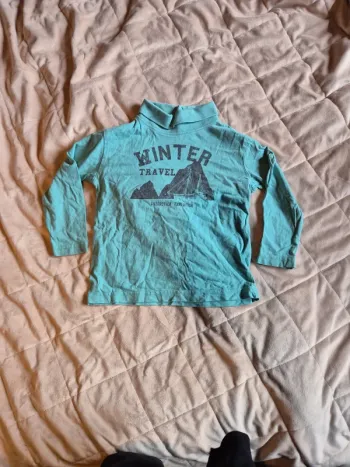 Sous pull col roulé vert menthe