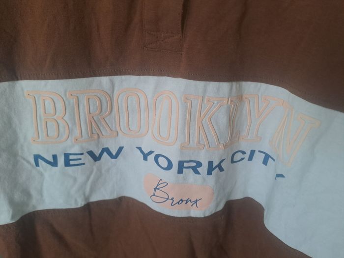 Pull style polo Brooklyn New York Marron Taille L - photo numéro 5