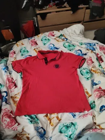 Polo rose manches courtes taille M