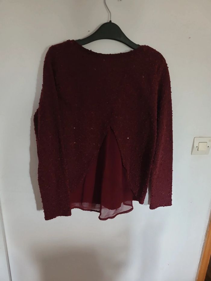 Pull bordeaux - photo numéro 4