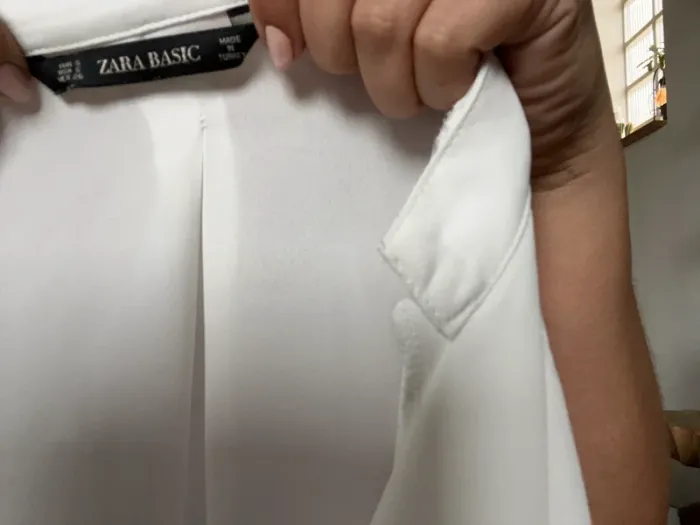 Blouse blanche perles oversize zara - photo numéro 4