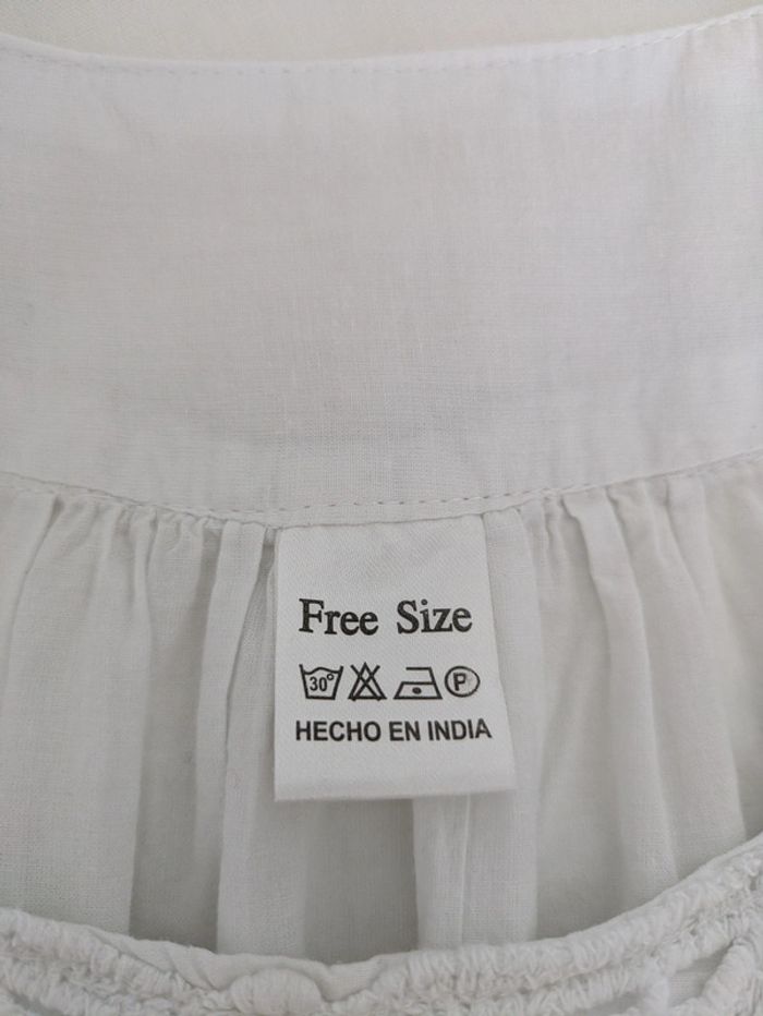 Robe d'été blanche robe de plage en coton - taille unique - photo numéro 3