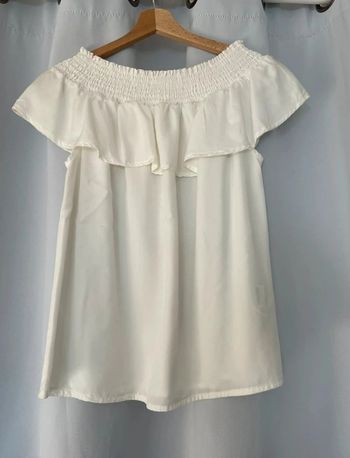 haut femme blanc sans manches