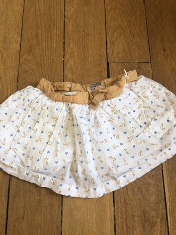 Jolie jupe doublée/ tex/6mois