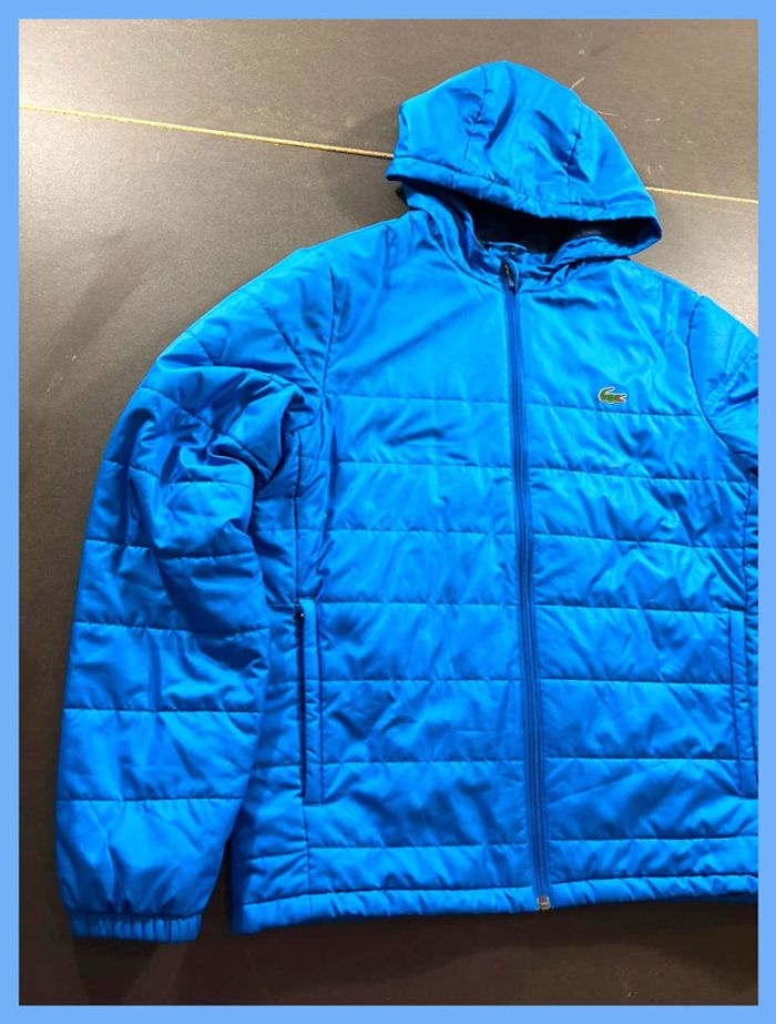 Doudoune Lacoste Sport Bleu Taille L - photo numéro 2