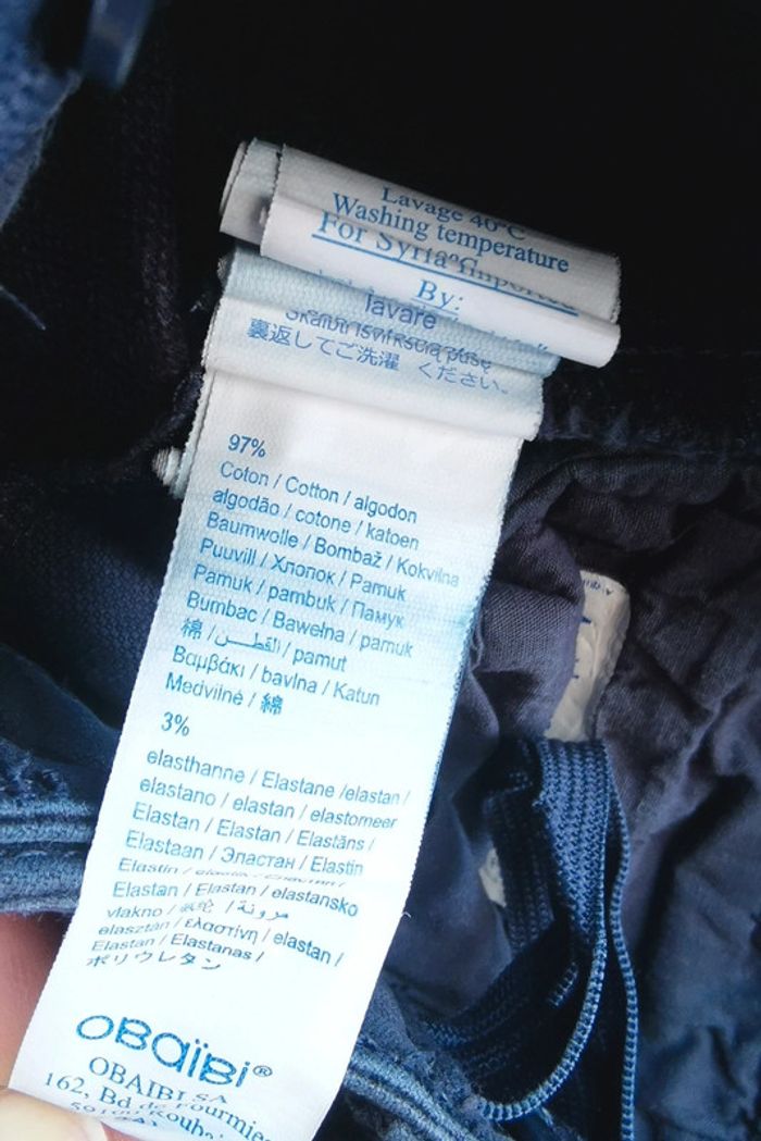 🌼Obaïbi 23M pantalon chino👖 bleu marine parfait rentrée ou cérémonie 🎒💒 - photo numéro 3