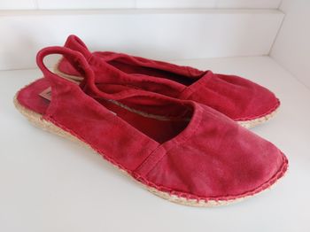 Espadrilles Pare Gabia rouges talon ouvert pointure 37