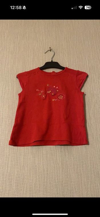 T-shirt rouge 5 ans sergent major