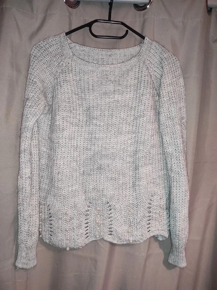 Pull gris neuf sans étiquette - photo numéro 4