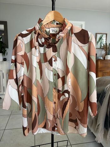 Chemise plissée à motifs Maison Imua