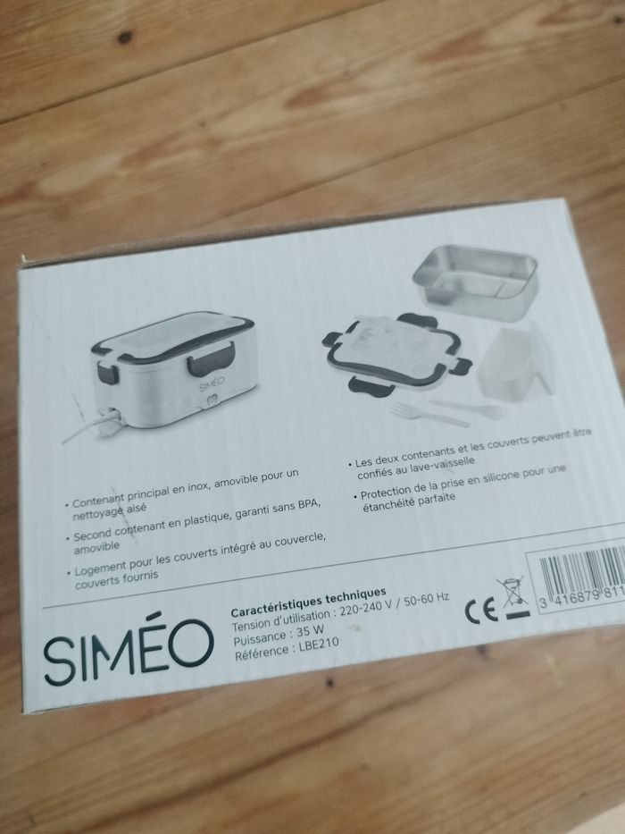 Lunch box électrique Siméo neuve pour repas chauds au bureau - photo numéro 4