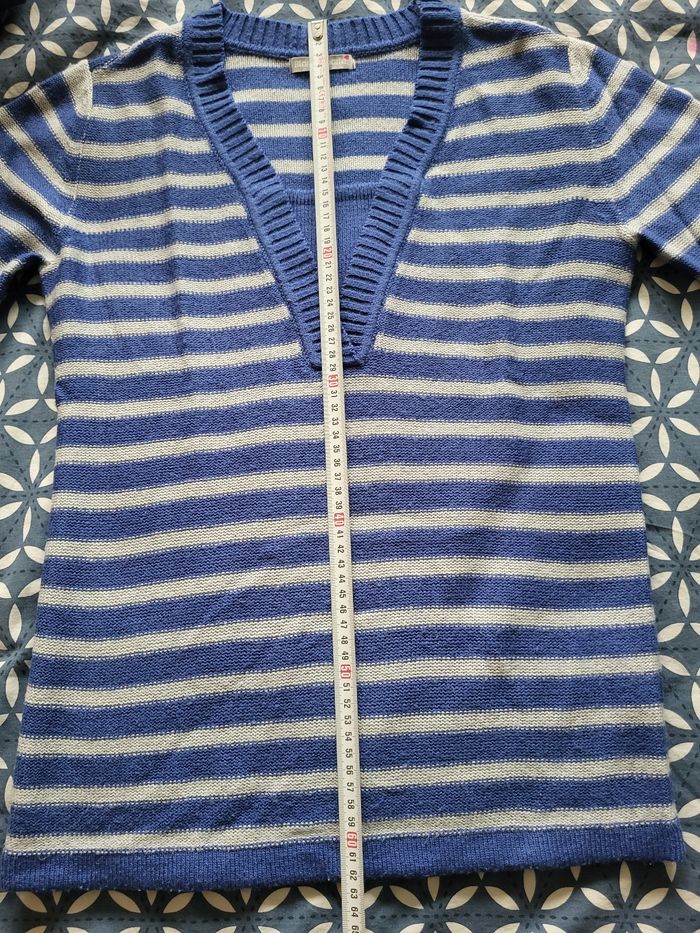 Pull rayé gris et bleu Blancheporte - photo numéro 6