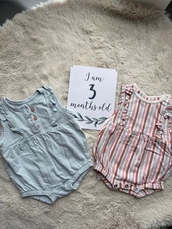 Lot 2 barboteuse grenouillère so cute 3 mois