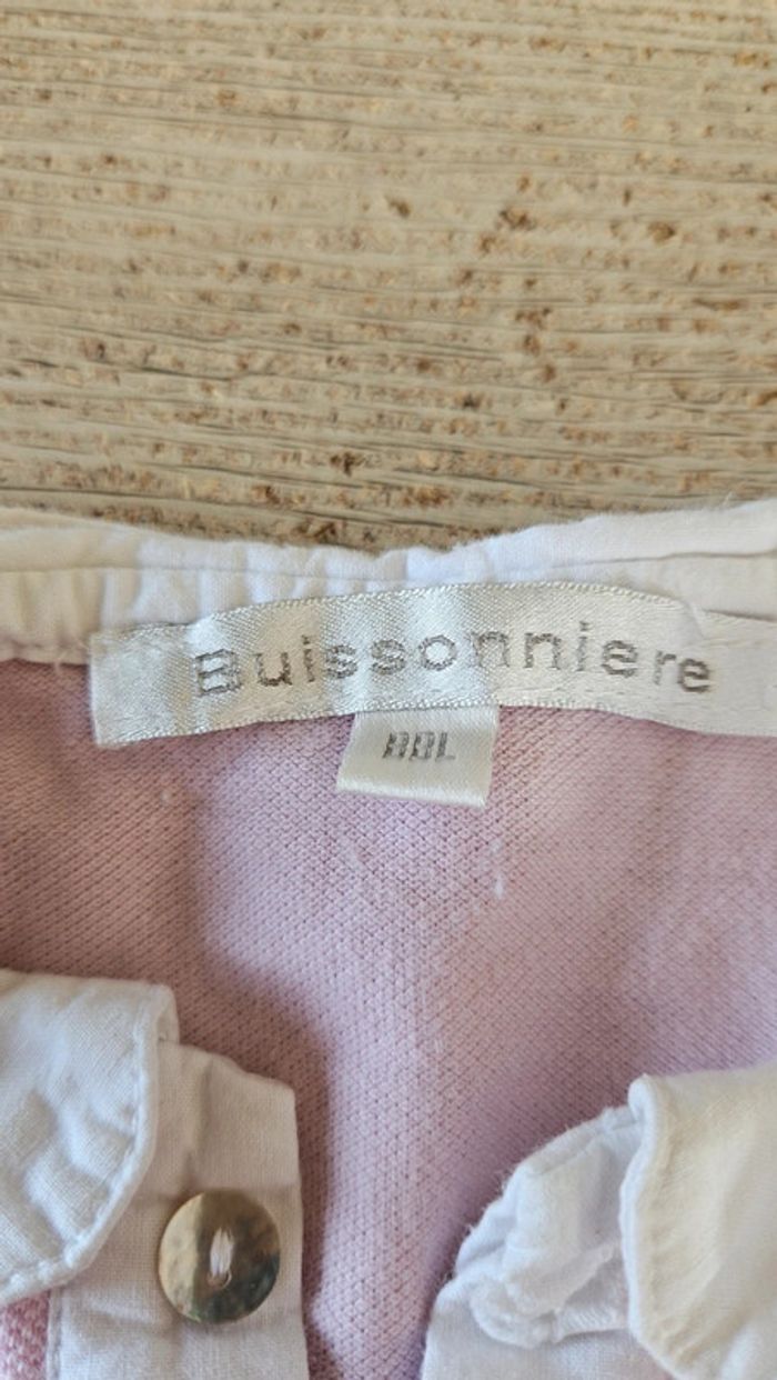 Polo rose clair à col blanc, Buissonnière, 4 ans - photo numéro 6