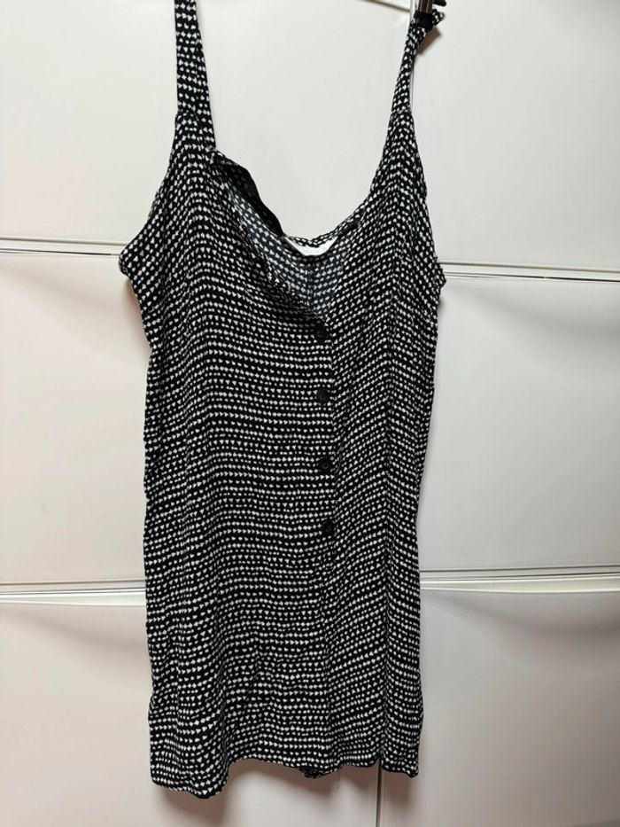 Débardeur style blouse femme noir et blanc primark taille 46