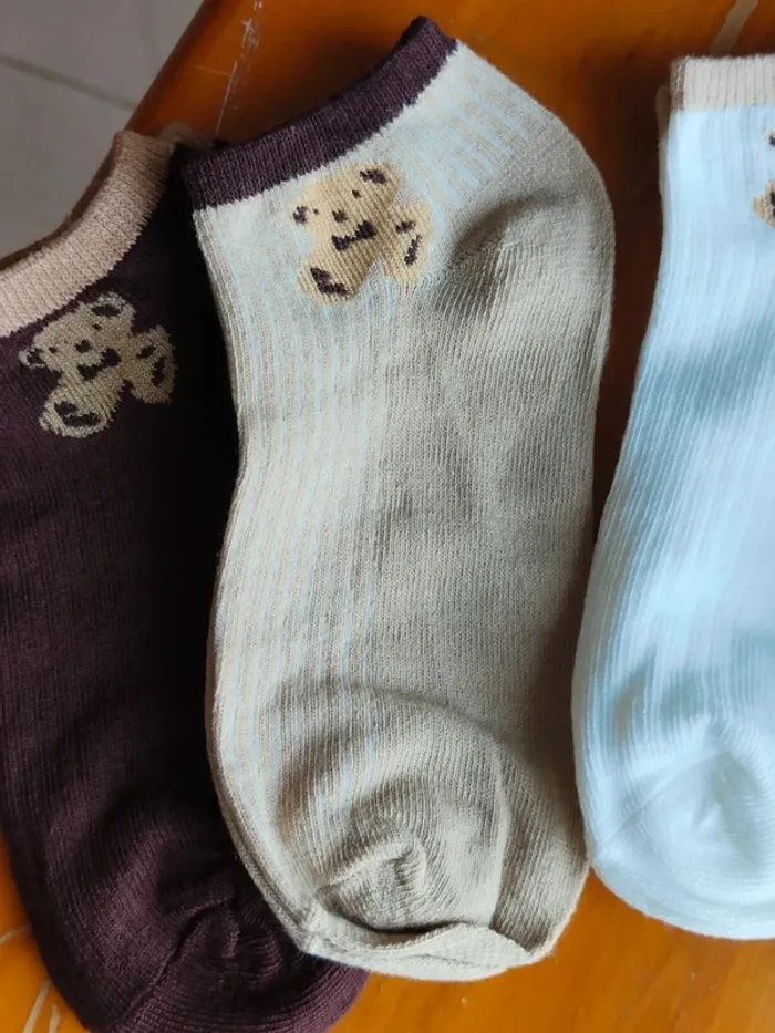 Chaussettes, 5 paires de socquettes, oursons - photo numéro 3