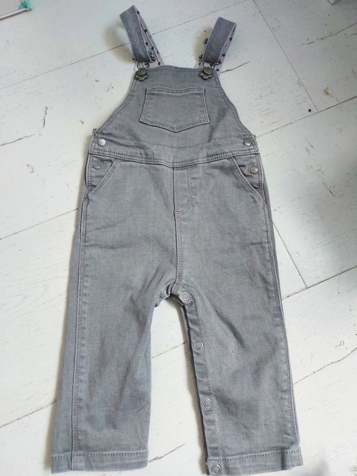 Salopette en jean gris Petit Bateau Taille 6 mois