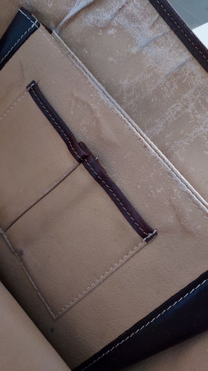 Sac grand format en cuir marron - photo numéro 2