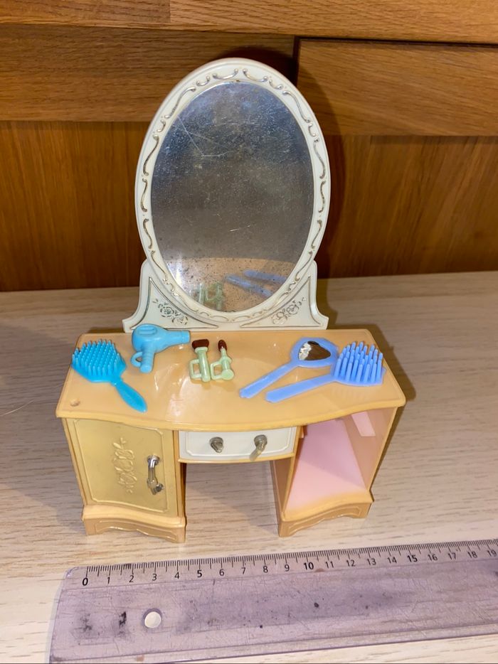 Coiffeuse poupée brosse peigne miroir bigoudi - photo numéro 3