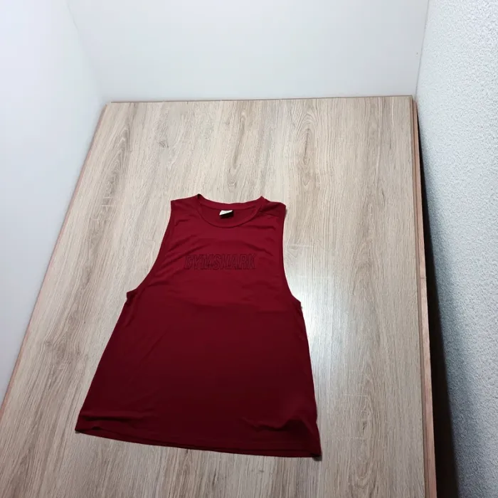Teeshirt gymshark homme L rouge bordeaux débardeur - photo numéro 2
