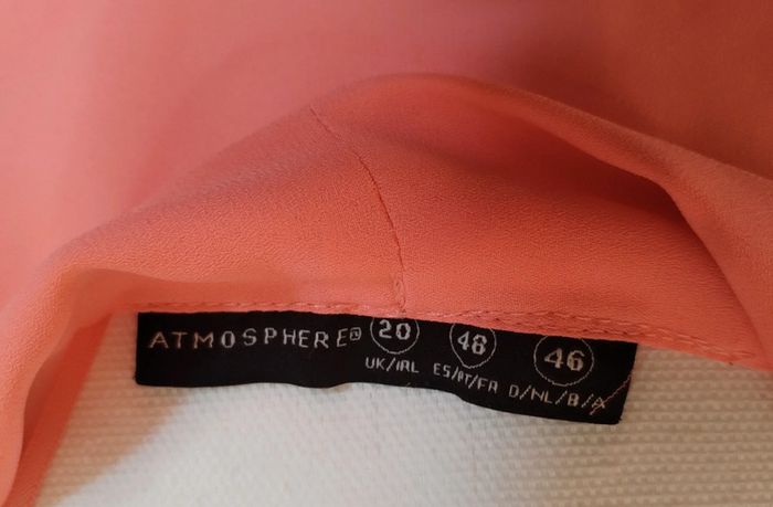 Haut , corail rose - sans manche taille 48 - photo numéro 12