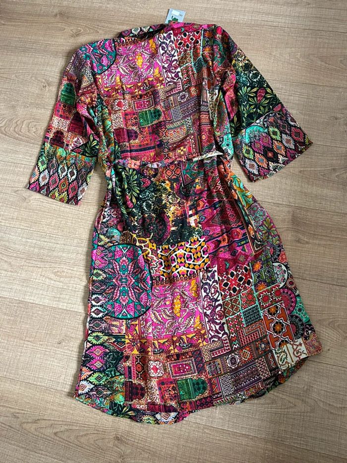 Robe mi longue neuve en soie Trebol taille S/M - photo numéro 12