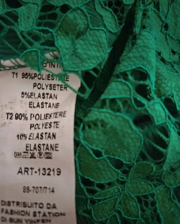 Body vert dentelle Willy-Z Taille 38/40 Neuf - photo numéro 6