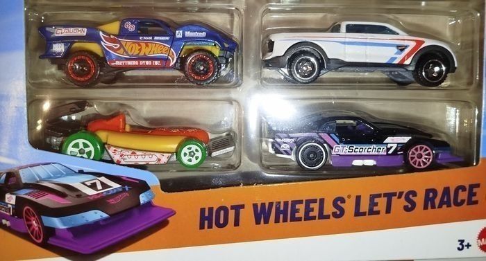 Hot Wheels Lot Let'Race 8 Pack Netflix Plus Planche a  Stickers et Coloriage Gt Scrotcher - photo numéro 3