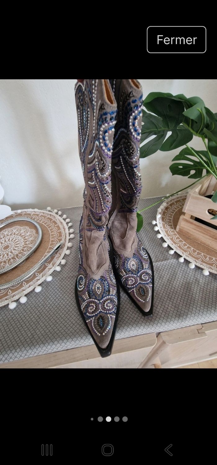 Botte cow boy Damy luxe et Swarovski - photo numéro 4