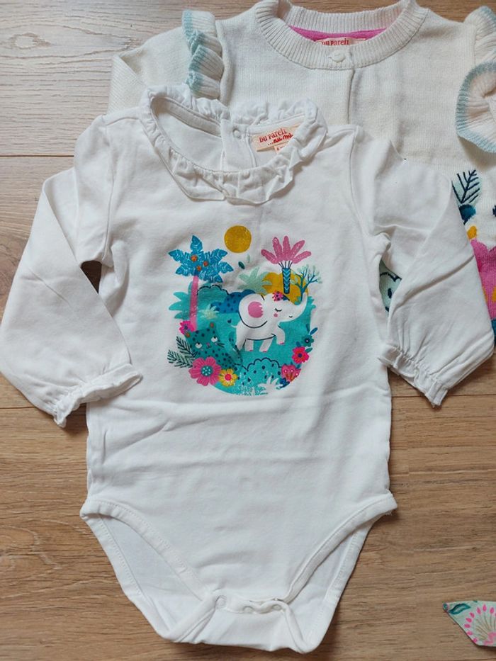 Ensemble gilet pantalon body 6 mois DPAM - photo numéro 2