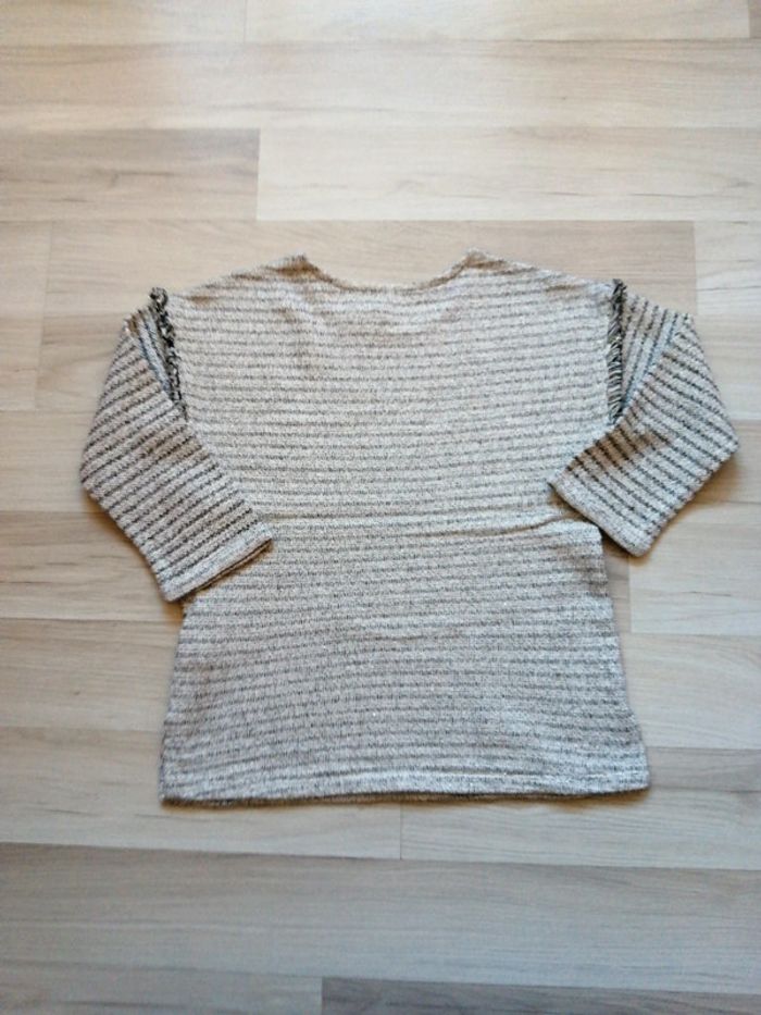 Pull fil doré manches 3/4 - photo numéro 3