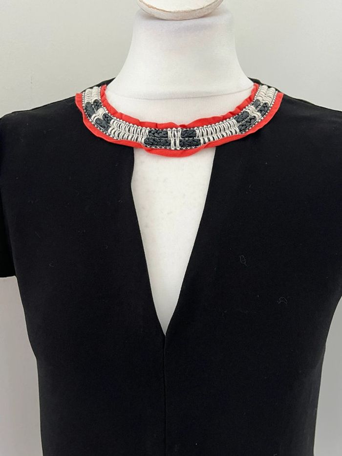 Blouse noire col fantaisie Maje S - photo numéro 3