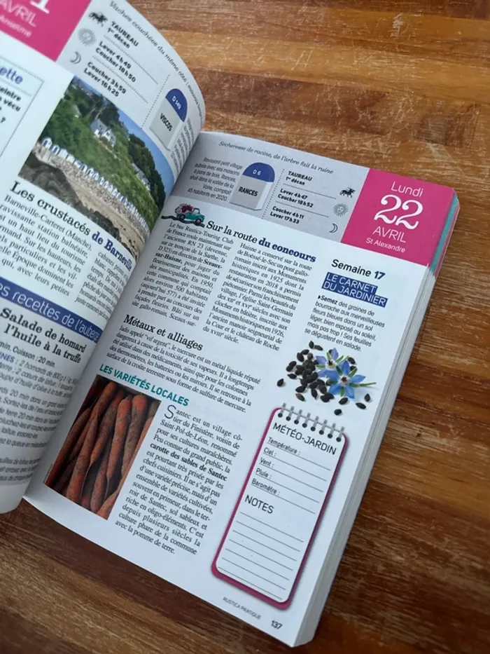 Livre almanach, 2024, une page un jour fêtes , jeu dicton - photo numéro 4