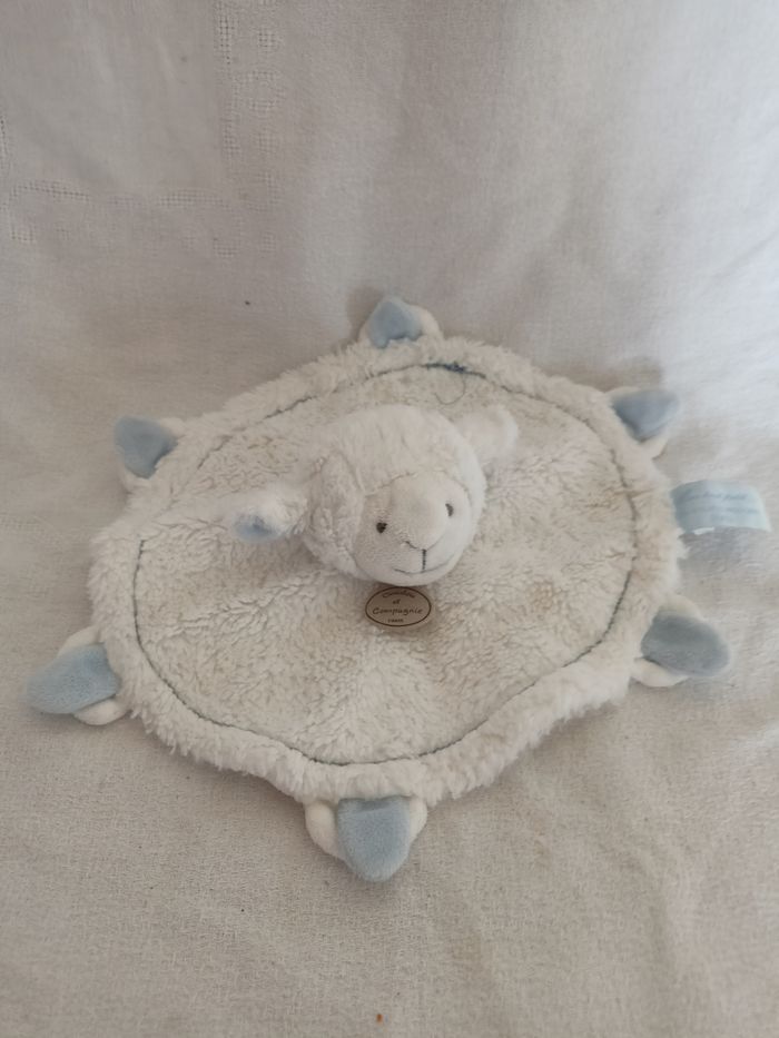 Doudou rond mouton doudou et compagnie 23 cm de diamètre