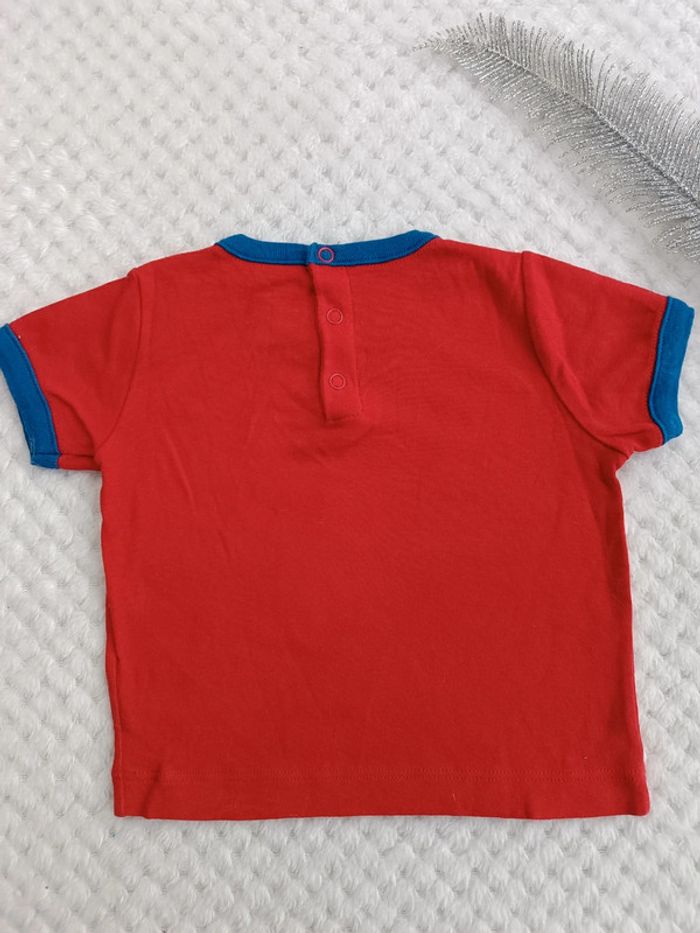 🔸 T-shirt Manches Courtes Rouge - Petit Bateau 6 Mois🔸 - photo numéro 6