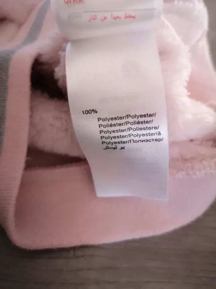 Sweat pilou pilou tout doux rose pale - photo numéro 4