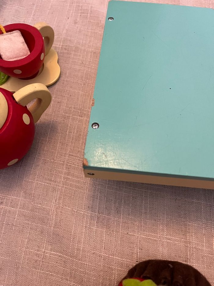 Service à thé en bois - photo numéro 4