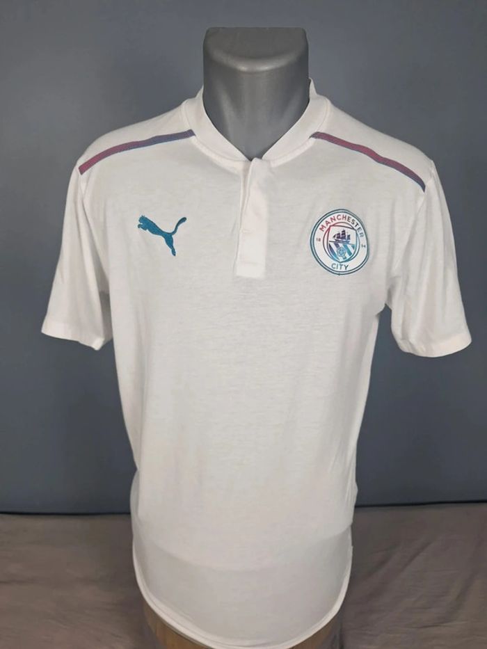 Polo Puma Manchester City – officiel – blanc – taille M - brodé (603)