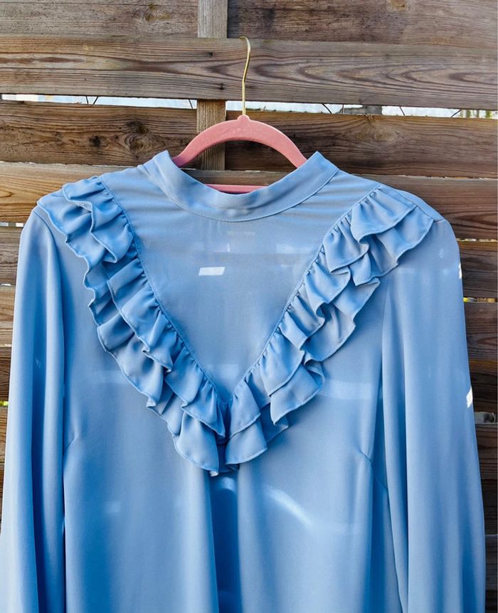 Blouse bleu ciel - Taille 42 - photo numéro 3